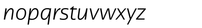 Bluteau Sans Light Italic Font LOWERCASE