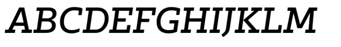 Bluteau Slab Regular Italic Font UPPERCASE