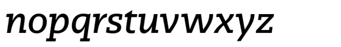 Bluteau Slab Regular Italic Font LOWERCASE
