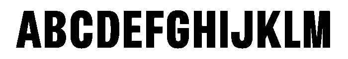 BLHelium BoldCondenced Instance Font UPPERCASE
