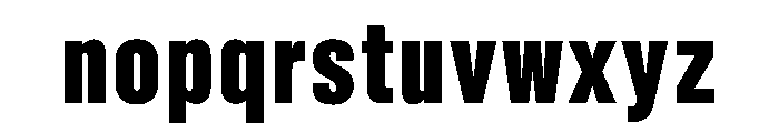 BLHelium BoldCondenced Instance Font LOWERCASE
