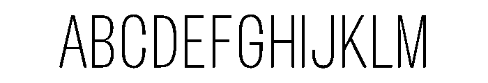 BLHelium ExtraLightCondenced Instance Font UPPERCASE