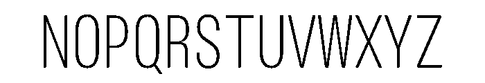 BLHelium ExtraLightCondenced Instance Font UPPERCASE