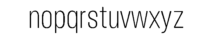 BLHelium ExtraLightCondenced Instance Font LOWERCASE