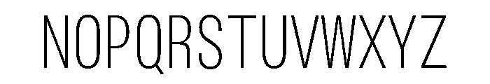 BLHelium ExtraLightCondenced Font UPPERCASE