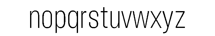 BLHelium ExtraLightCondenced Font LOWERCASE