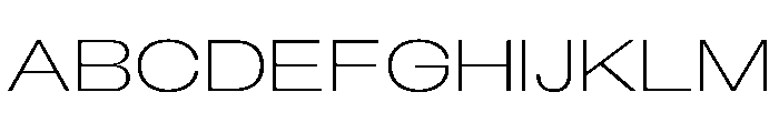 BLHelium ExtraLightWide Instance Font UPPERCASE