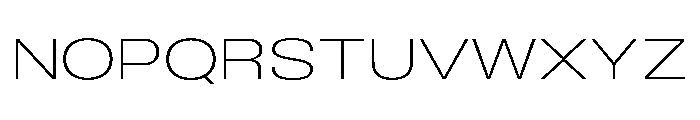 BLHelium ExtraLightWide Instance Font UPPERCASE