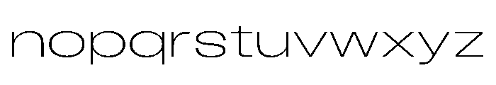 BLHelium ExtraLightWide Instance Font LOWERCASE