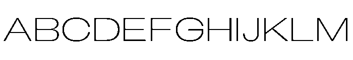 BLHelium ExtraLightWide Font UPPERCASE