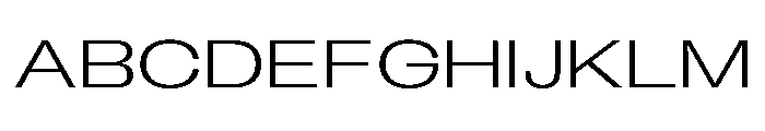 BLHelium LightWide Instance Font UPPERCASE