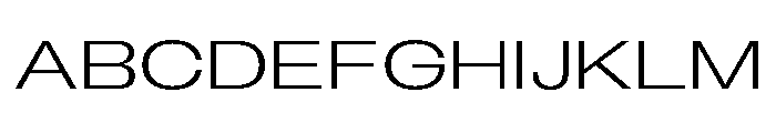 BLHelium LightWide Font UPPERCASE