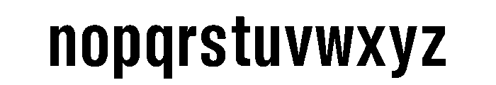 BLHelium MediumCondenced Instance Font LOWERCASE