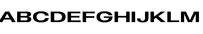 BLHelium MediumWide Font UPPERCASE