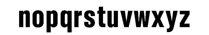 BLHelium SemiboldCondenced Instance Font LOWERCASE