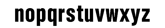BLHelium SemiboldCondenced Font LOWERCASE