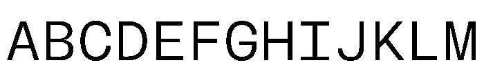 BLMelodyMono Book Font UPPERCASE