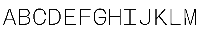 BLMelodyMono ExtraLight 8a698c17 Font UPPERCASE
