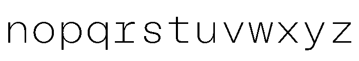 BLMelodyMono ExtraLight 8a698c17 Font LOWERCASE
