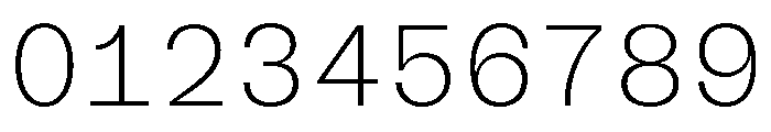 BLMelodyMono ExtraLight Font OTHER CHARS