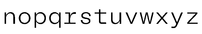BLMelodyMono Light Font LOWERCASE