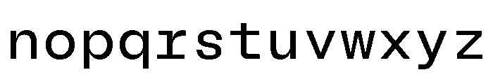 BLMelodyMono Regular Font LOWERCASE