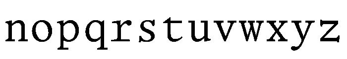 BLOfficeTimesTRIAL RegularMono Instance Font LOWERCASE