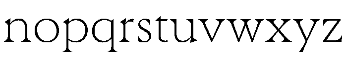 BLOrchid ExtraLight Font LOWERCASE