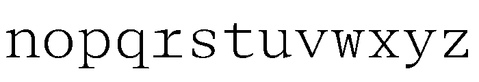 BLPylonMono Light Font LOWERCASE