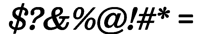 Blanchard Bold Italic Font OTHER CHARS