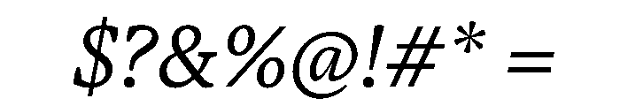 Blanco Italic Font OTHER CHARS