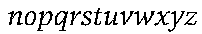 Blanco Italic Font LOWERCASE