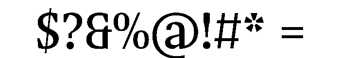Blatt Normal Font OTHER CHARS
