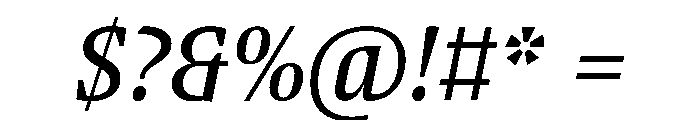 Blatt NormalItalic Font OTHER CHARS