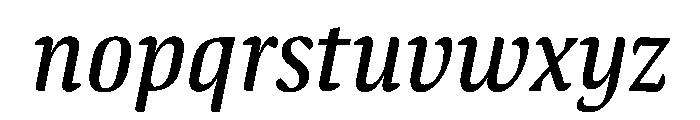 Blatt NormalItalic Font LOWERCASE