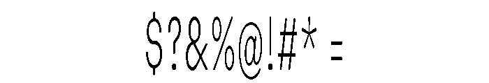 Blei Compressedinflatedlight Font OTHER CHARS