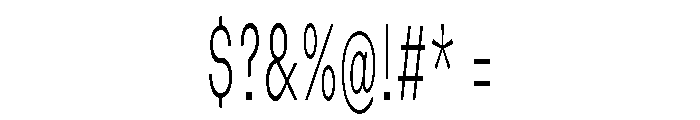 Blei Compressedlight Font OTHER CHARS