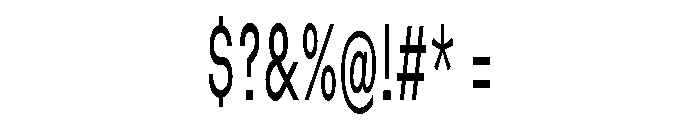Blei Compressedmedium Font OTHER CHARS