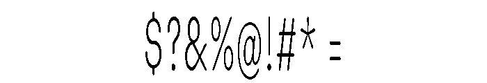 Blei Compressedroundedlight Font OTHER CHARS