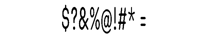 Blei Compressedroundedmedium Font OTHER CHARS