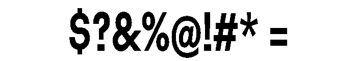 Blei Condensedbold Font OTHER CHARS