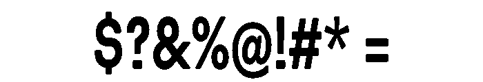 Blei Condensedinflatedbold Font OTHER CHARS