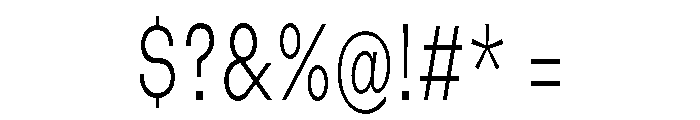 Blei Condensedlight Font OTHER CHARS