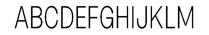 Blei Condensedlight Font UPPERCASE