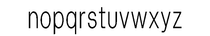 Blei Condensedlight Font LOWERCASE