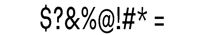 Blei Condensedmedium Font OTHER CHARS