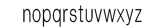 Blei Condensedroundedlight Font LOWERCASE