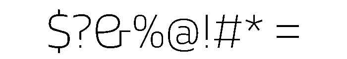 Blinker ExtraLight Font OTHER CHARS