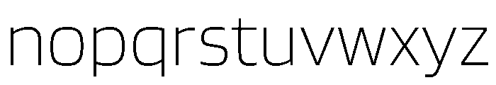Blinker ExtraLight Font LOWERCASE
