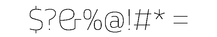 Blinker Thin Font OTHER CHARS